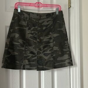 Camo jean skirt